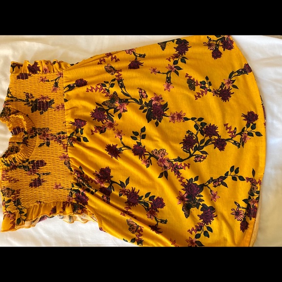 Floral yellow blouse - Picture 1 of 5